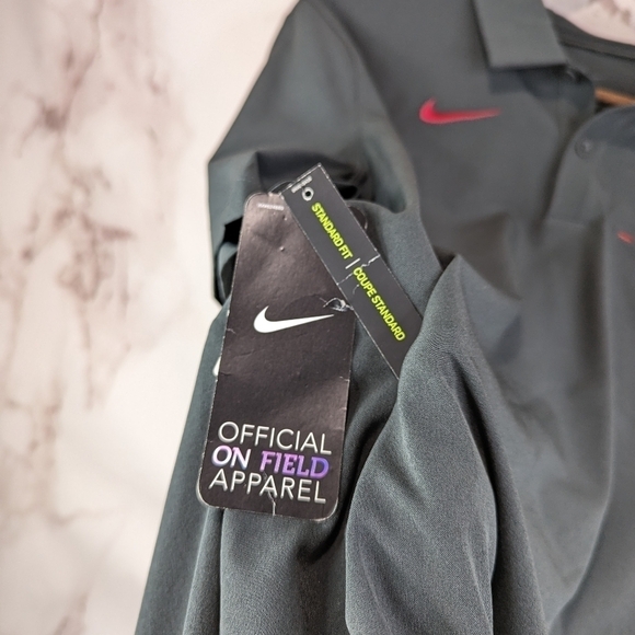 Washington State Cougars Shirt Men Small Polo Gray Short Sleeve Nike Dri Fit WSU - Picture 9 of 11